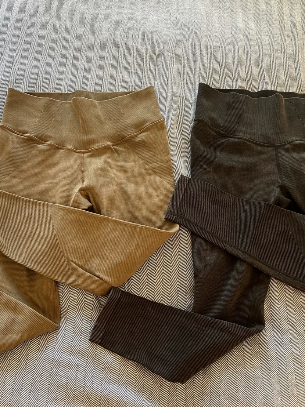 Leggings Bundle. JoyLab one pair brown/olive/mushroom color & one pair black, M
